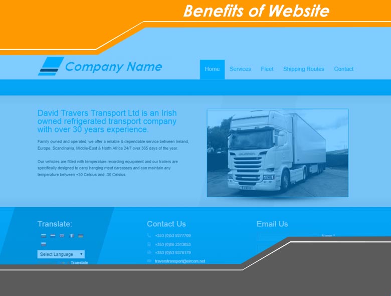 benefits of website for transporter